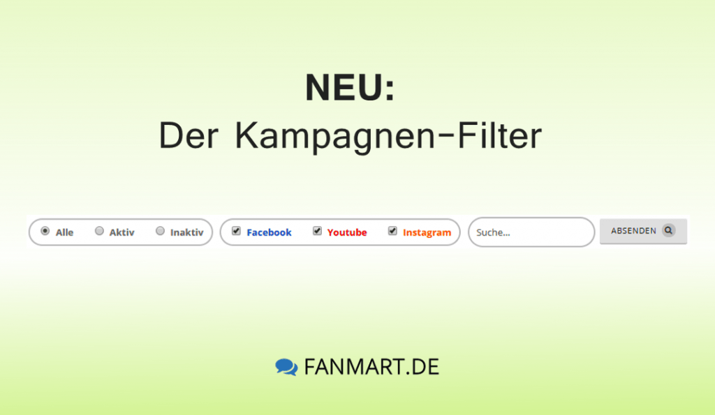 Neu: Der Kampagnen Filter bei FANmart.de